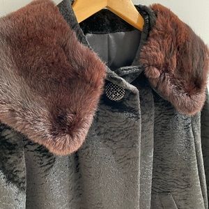 Beautiful Black Crop Coat Union label dress coat.